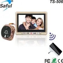 Free shipping 2016 newest Multi-languages HD 4.3TFT-LCD recordable digital video peephole door viewer with dingdong doorbell saful 4 3 digital video door viewer with multi languages recordable peephole home sercurity with one wireless doorbell hot sale
