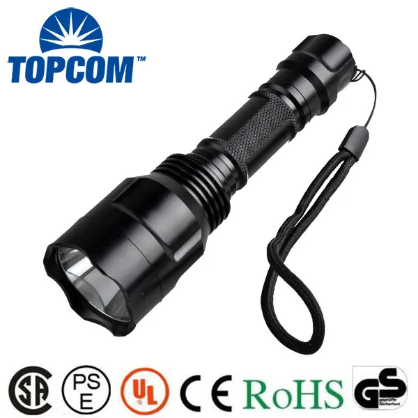 

TopCom C8 Tactical LED Flashlight 18650 Cree High Powerful Flash Light Portable Torch Light Lamp Super Long shot Bike Shoot