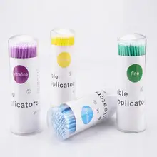 Горячая Новые 100 шт ресницы расширение микрощетки очищающие тампоны Одноразовые индивидуальные Аппликаторы тушь для ресниц