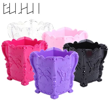 

1Pcs Rose Flowers Brush Holder Makeup Organizer Pro Concealer Foundation Wand Brushes Box Purple Pink Make Up Brush Stand