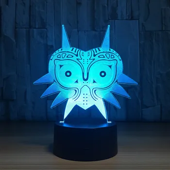

Cute Owl 3D Night Light Animal LED 3d Illusion Desk Table Lamp LED 7 Color change Acylic USB Remote Sensor Light