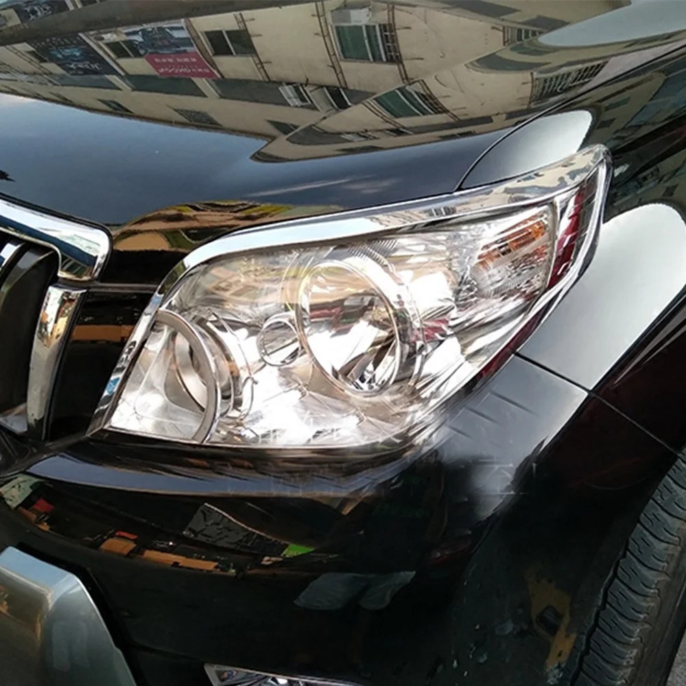 Для Toyota Prado FJ150 FJ 150 2010 2013 хромированная головная лампа колпаки накладка на фары