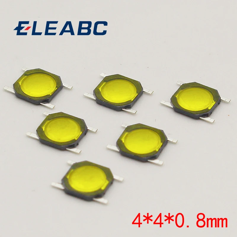

Wholesale 100Pcs 4*4*0.8mm 4x4x 0.8MM 4X4X0.8mm Tactile Push Button Switch Tact 4 Pin Switch Micro Switch SMD