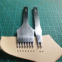 Новые кожаные инструменты для обработки рукоделия DIY ПРОКАЛЫВАЮЩИЕ железные предметы 3 мм/4 мм расстояние 2+ 7 зубец