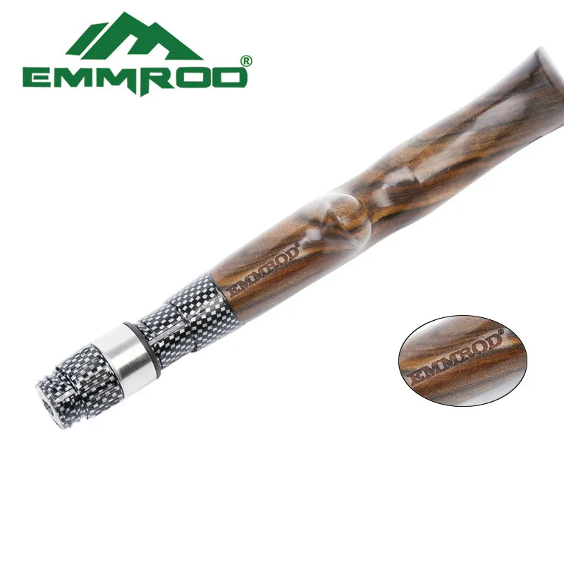 EMMROD Stainless Steel Bait Casting Fishing Rod Ebony handle Portable Boat/Raft Rod Lure Personality Telescopic Fishing Rods FQ