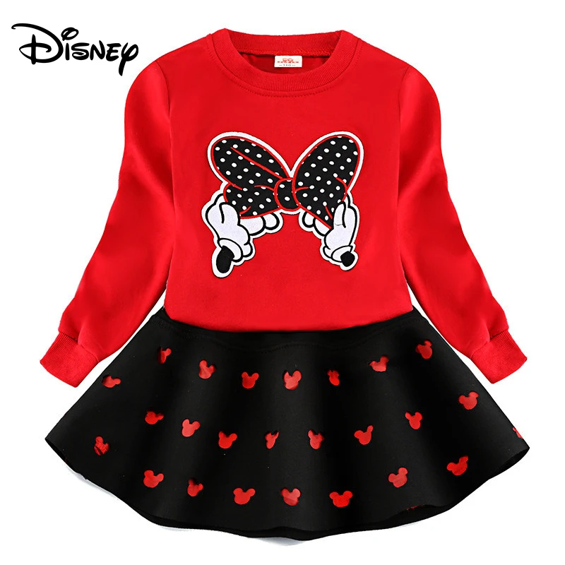Disney/хлопковый комплект для девочек Модный милый с Минни удобный