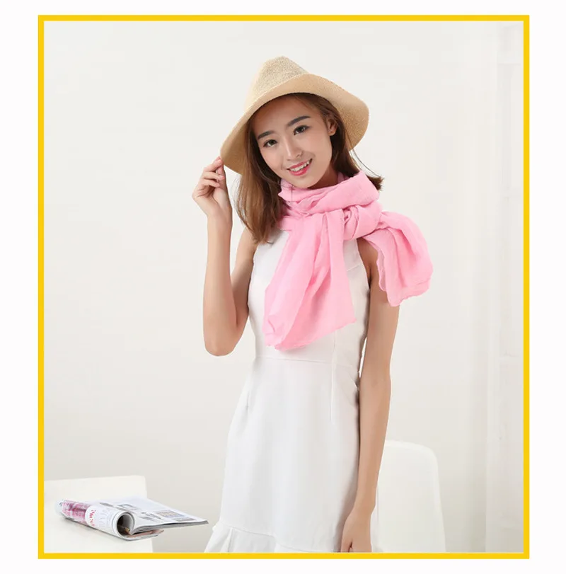 Горячая Распродажа Модный женский теплый шарф Длинный розовый цвет мягкая