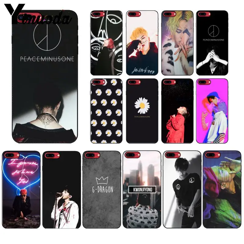 

Yinuoda G dragon peaceminusone Smart Cover Black Soft Phone Case for Apple iPhone 8 7 6 6S Plus X XS MAX 5 5S SE XR Mobile Cover