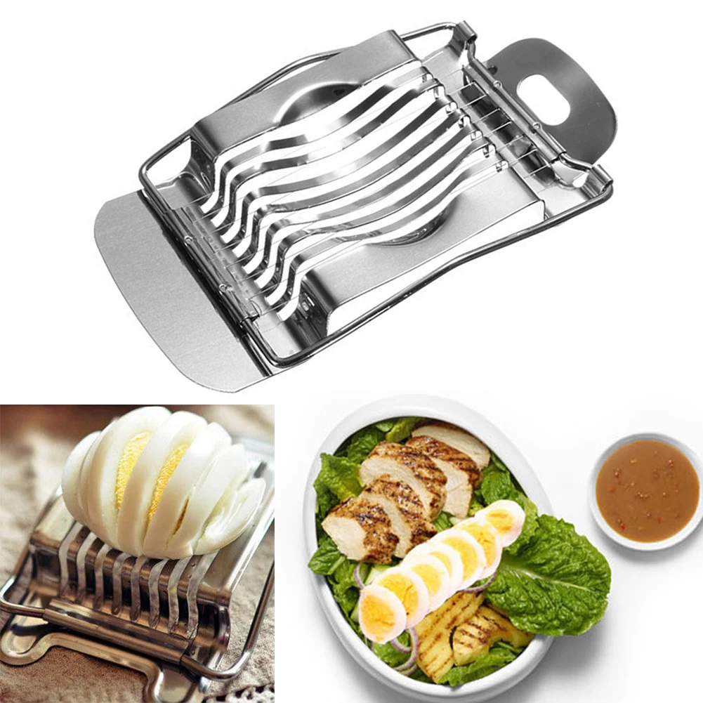 1Pcs Stainless Steel Boiled Egg Slicer Section Cutter Mushroom Tomato