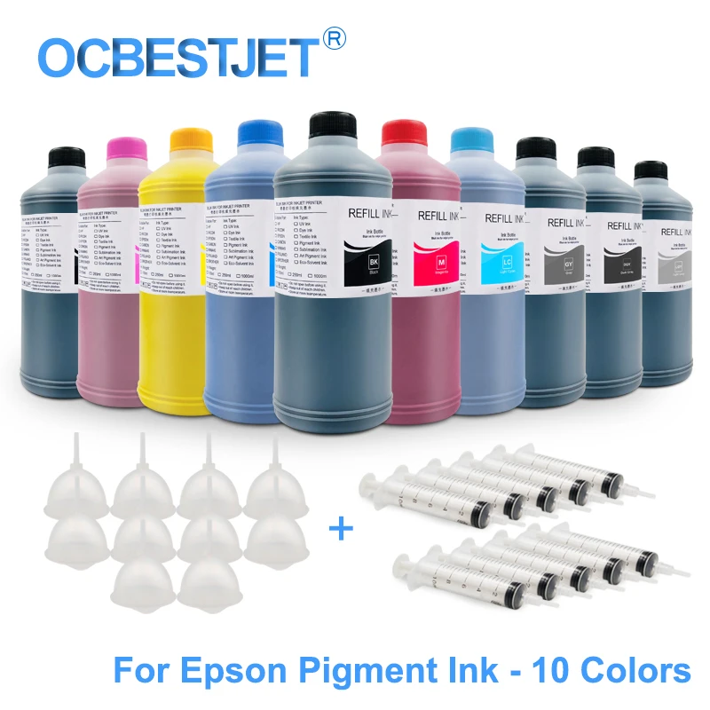 1000 мл универсальные пигментные чернила для заправки для Epson суреколор P10000 P10070 P10080 P20000 P20070 P20080 принтера "Mei Qing"(10 Цвета варианты