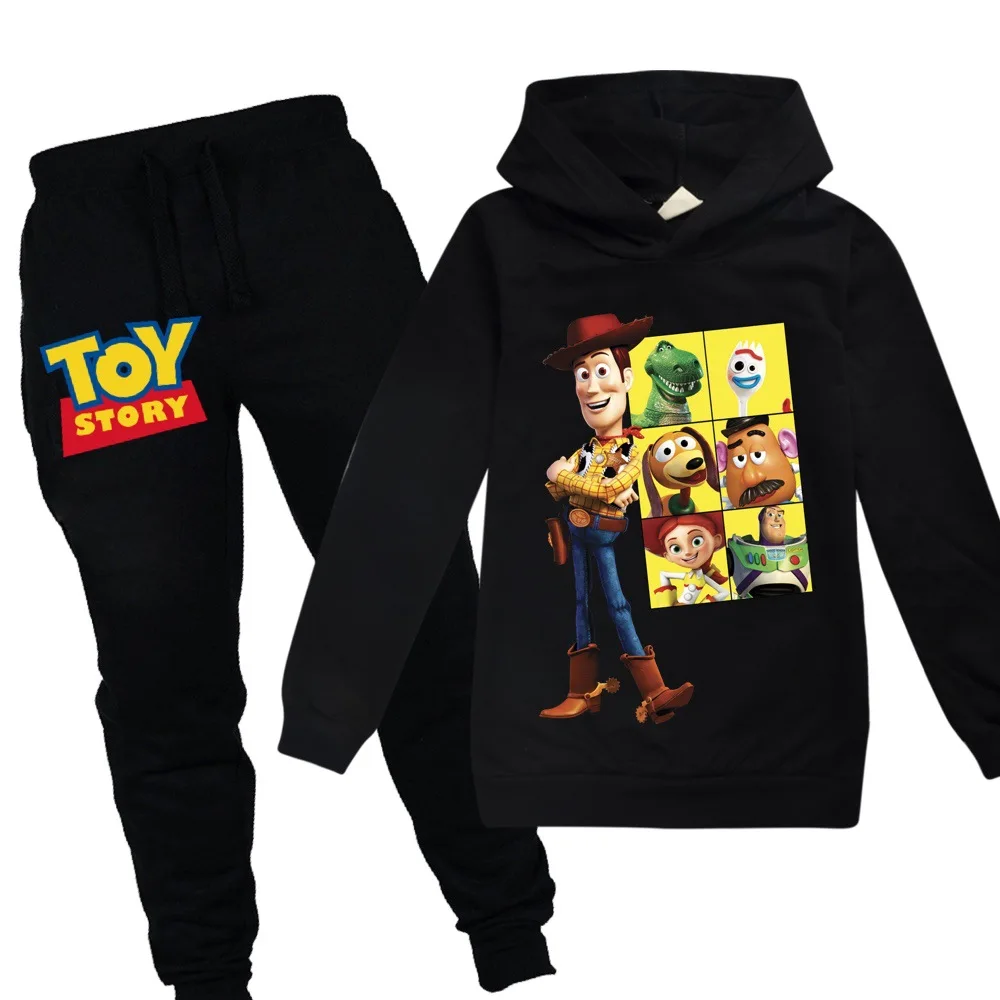 Spring Baby Casual Tracksuit Children Boy Girl Cotton hoodies Pants 2Pcs/Sets Kids Leisure Sport Suit toy story 4 Clothing