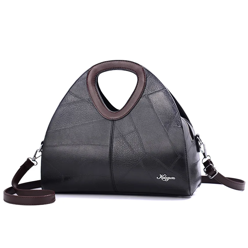 

PU Leather Women's Handbags European Fashion Design Top-handle Bag Zipper Shoulder Bag Totes Solid Ladies Messenger Bags LSH664