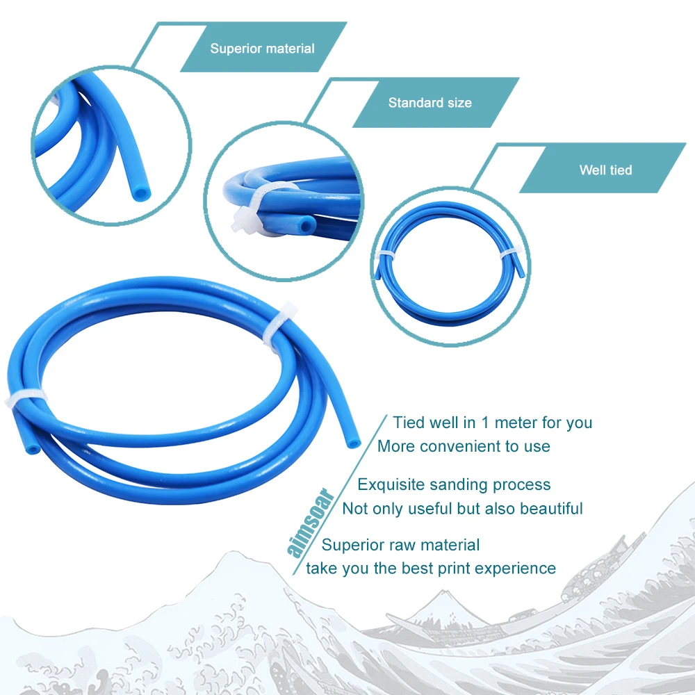 Тефлоновая трубка Синий 1,75 ptfe труба Боуден экструдер 1,75 мм od 4 мм id 2 мм 3d принтер части 1 метр