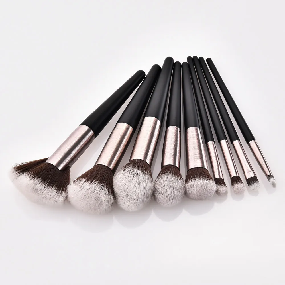

9PCS high quality Makeup Brushes Set Wooden Cosmetic Makeup Foundation Powder Eyeshadow Brush Cosmetic Tool Kit