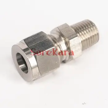 

1/4" BSPT Male 304 Stainless 8mm OD Tube Double Ferrule Compression fitting