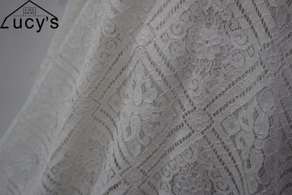 Супер качество Европейский стиль геометрический кординг кружевная ткань 3 метра за штуку дамское летнее платье Шитье Кружева Новинка