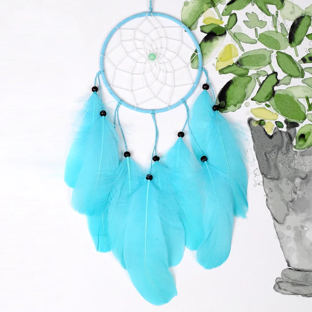

Literature and art fresh young girl heart catch dream net feather pendant mini section catch dream net