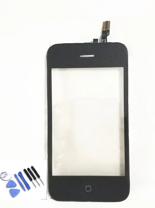 

New front outer glass lens Touch Screen digitizer With frame Home button &Tools for iphone 3G 3GS