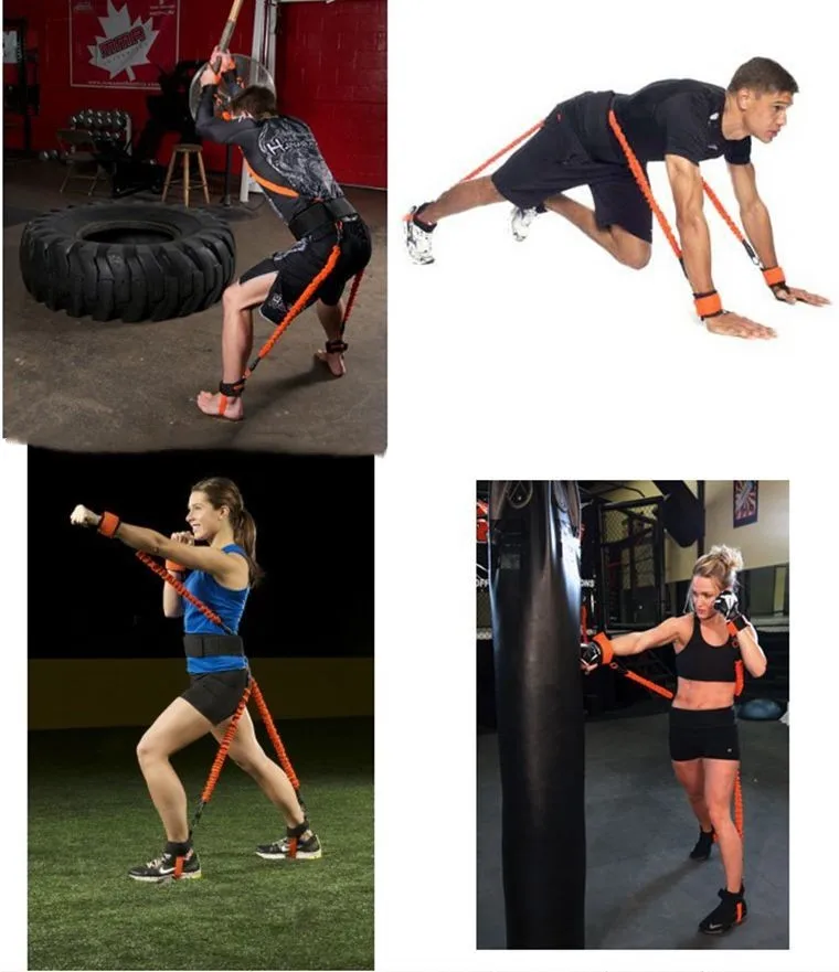 Arm and leg speed training boxing exercise elastic resistance bandin
