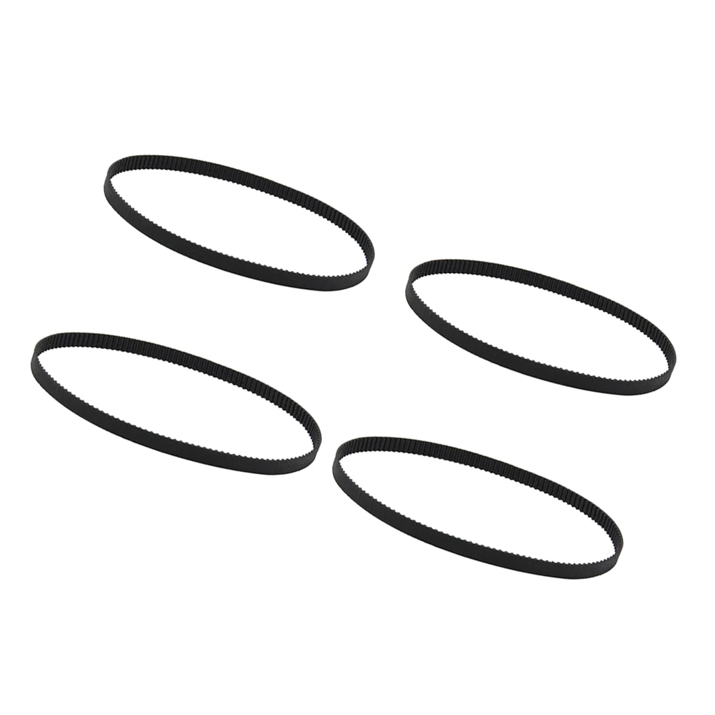 4Pcs GT2 Timing Belt 6mm Wide 2mm Pitch 2GT for 3D Printer CNC 158mm + 200mm
