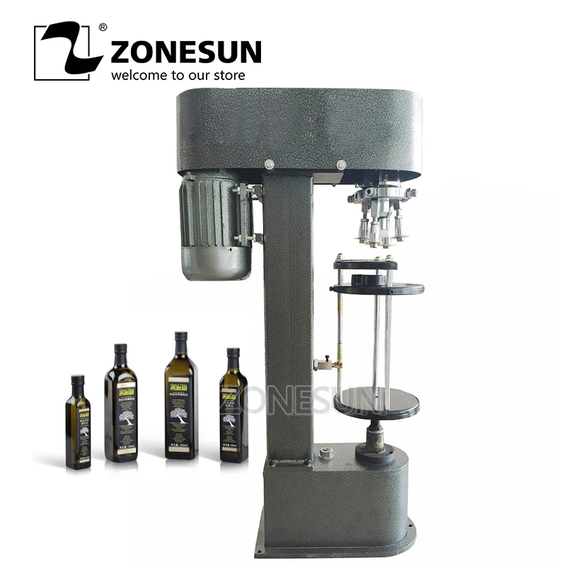 

ZONESUN Wine ROPP Bottle Cap Crimping Machine Semi-automatic Metal Cap Crimper Aluminum Cap Lock