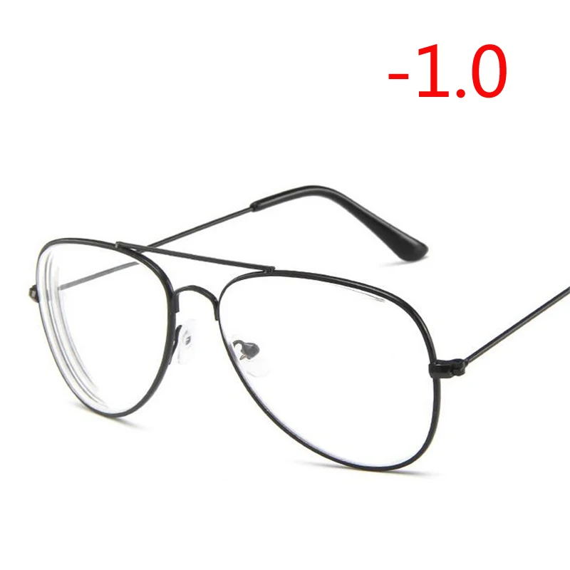 Retro Metal Cat Eye Finished Myopia Eyeglasses Spectacles Glasses For Women And Men-1.0-1.5-2.0-2.5-3.0-3.5-4.0 - Цвет оправы: Myopia 100