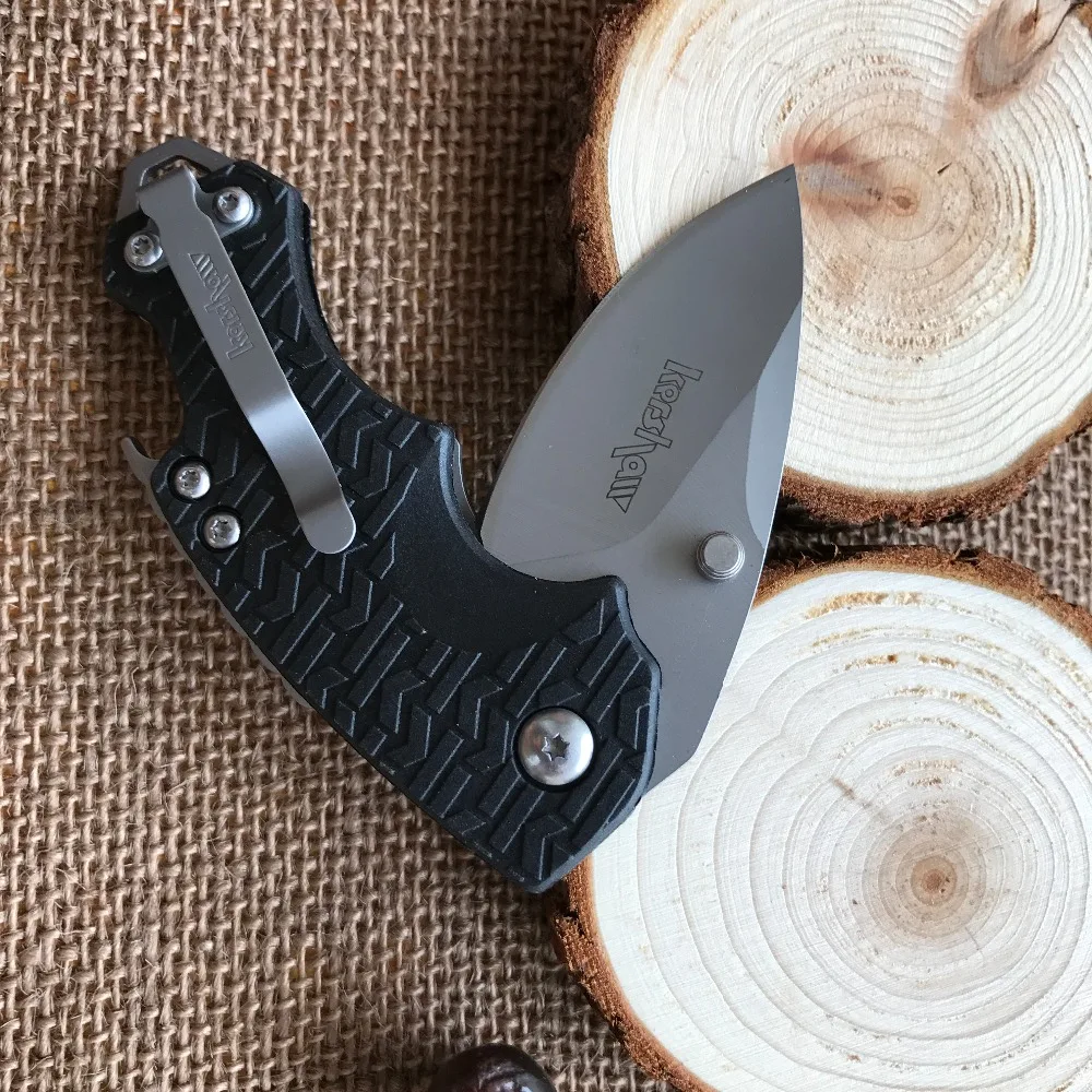 Baratos Mini cuchillo plegable hoja de alta dureza + mango de fibra al aire libre camping táctico cuchillo equipo de rescate