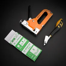 3 способ пистолет для ногтевого дизайна и степлера для деревянной мебели, двери и обивки хромированная отделка с 600 гвоздями и степлером