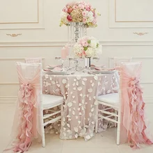 41*90 см белая, розовая, желтая Свадебная лента на стул створки/банты для стульев/свадебные узелки стула/галстуки для спинки стульев 10 шт