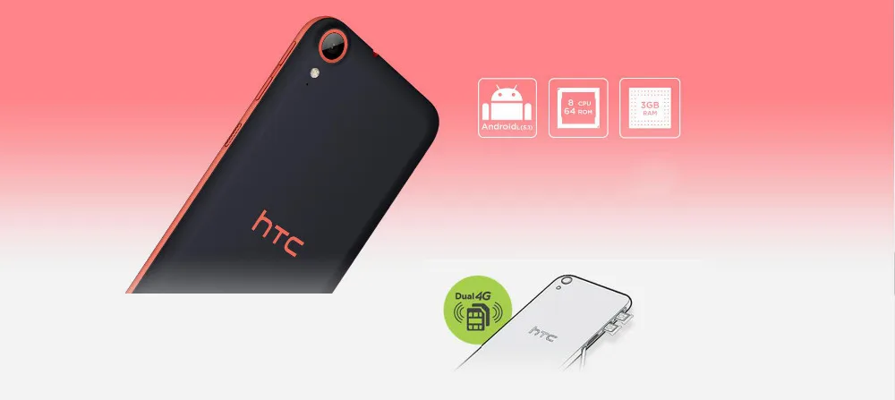 Бренд htc Desire 830, 3 ГБ ОЗУ, 32 Гб ПЗУ, 4G LTE, мобильный телефон, 5,5 дюймов, четыре ядра, две sim-карты, две sim-карты, 4 Гб, 13 МП, 2800 мАч, Android, смартфон