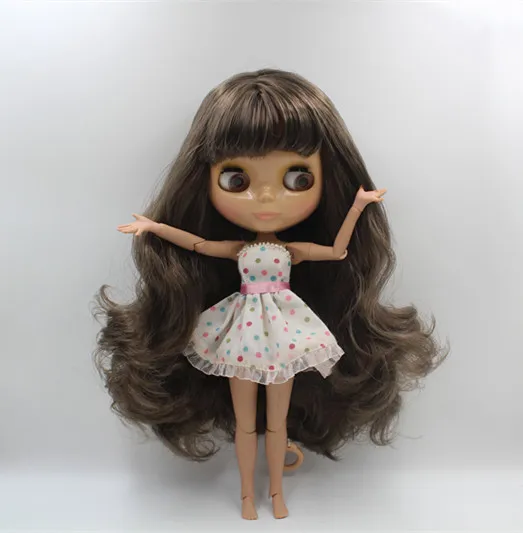 Recolocar o Cabelo Boneca da Moda Blygirl Boneca Blyth Corpo - 6 Moda Pode Castanho Claro Maquiagem Trigo Muscular 1 11 Blygirl Boneca Blyth Boneca corpo 1 6