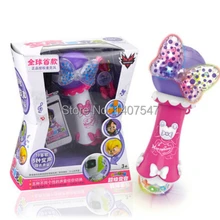 Детский подарок, супер голосовой микрофон, игрушка, прожектор, запись, воспроизведение песен, микрофон, караоке, пение, музыкальная игрушка
