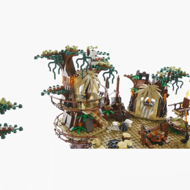 Совместимость с Lego 10236 Звездные войны 1990 шт. 05047 Ewok село строительные блоки Juguete Para