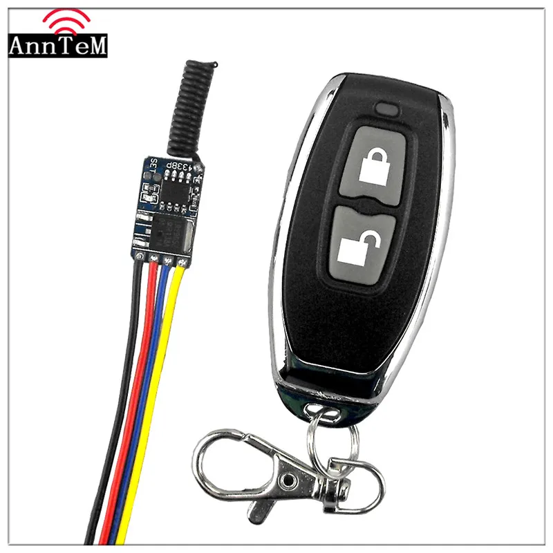 

Anntem brand RF 433mhz 1CH Wireless Presenter Remote Control Switch 12v Mini 3.3V to 24V Transmitting universal Learning Code