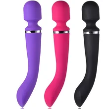 G Spot Vibrator for Women Dual Vibration Dildo Vibrator Sex Product Rechargeable AV Stick Magic Wand Clit Massager Sex Toy Q105