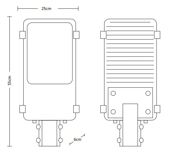 60 W светодиодный уличные светильники наружного освещения IP65 светодиодный уличный фонарь 60 Вт AC85-265V высокой мощности Светодиодный светодиодный уличный свет 60 W