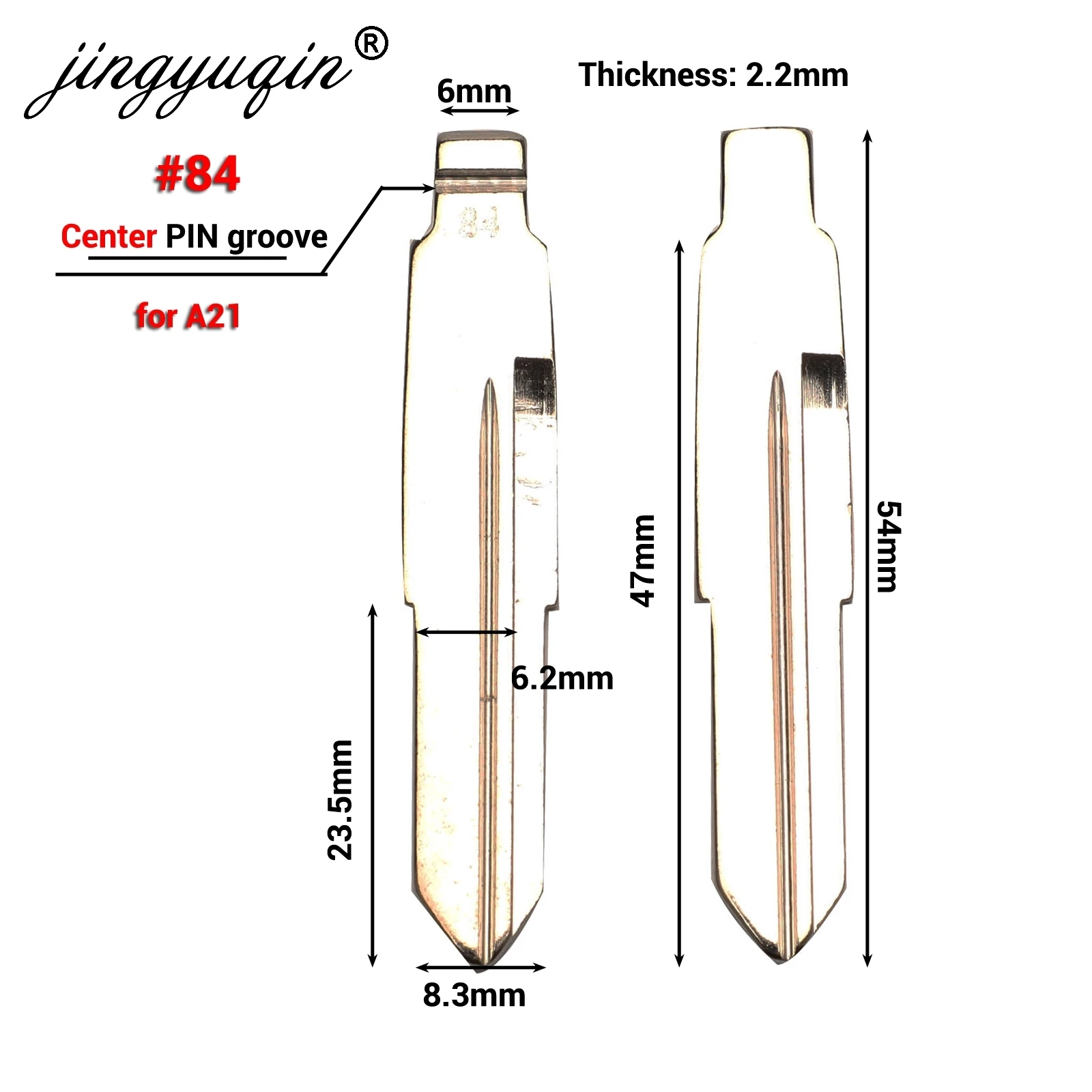 Ключ jingyuqin 15x Flip KD для CHERY A3 A5 FULWIN TIGGO E5 A1 COWIN EASTER QQ3 QQ6 A21 S21 43 44 51 55 59 63 78 84 лезвие|Ключ от