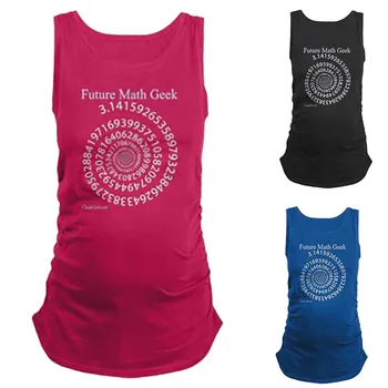 

Maternity Clothes Women Fashion Printed Sleeveless Pregnancy Vest Blouse Tops Zwangerschaps Kleding Summer Clothes Plus Size