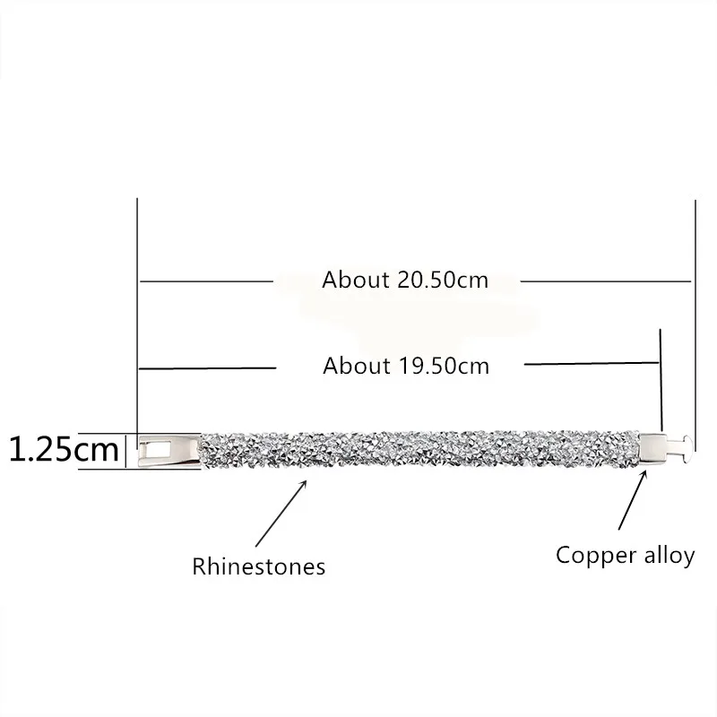 Janeyacy Brand 2018 New 10 Color Bracelet & Ladies Bracelet Fashion Rhinestones Bracelet Lady Charm Personality Pulsera mujer - Image 4