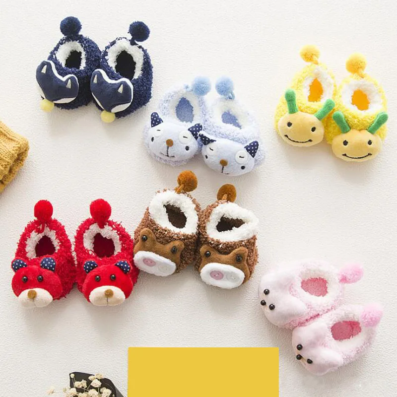 

Fashion new thick baby toddler socks cartoon cute doll cashmere foot socks