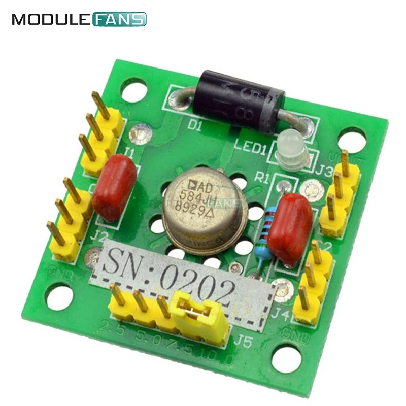 

AD584 Voltage 4ch 4 Way Channel 2.5V / 5V / 7.5V / 10V High Precision Voltage Reference Module Jumper Board