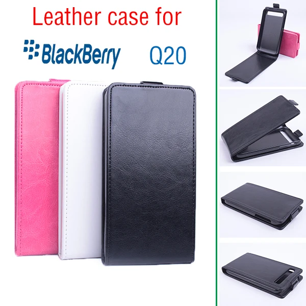 HongBaiwei Retro Leather Case for Blackberry Q20 Flip Luxury Vintage