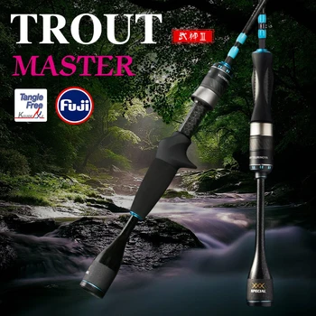 

TSURINOYA Fishing Rod MASTER UL Power 1.4/1.68m FUJI Accessories Casting Spinning 2 Sections Lure Fishing Carbon Rod for Trout