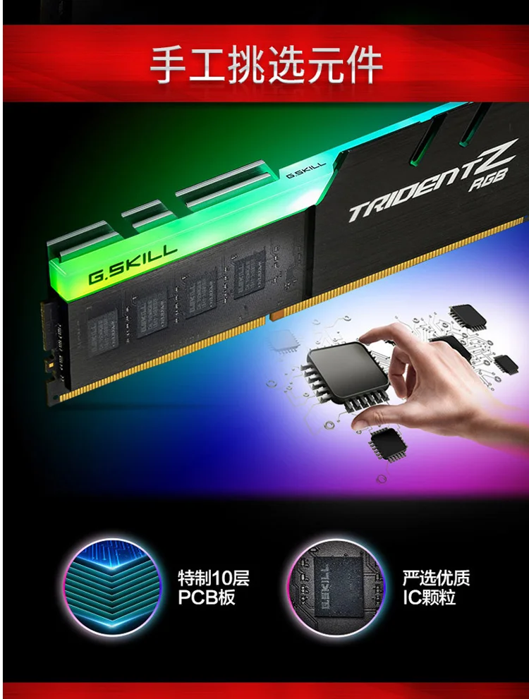 G. SKILL) Trident Z RGB серия DDR4 3000 C16 настольная память RGB светильник F4-3000C16S-8GTZR