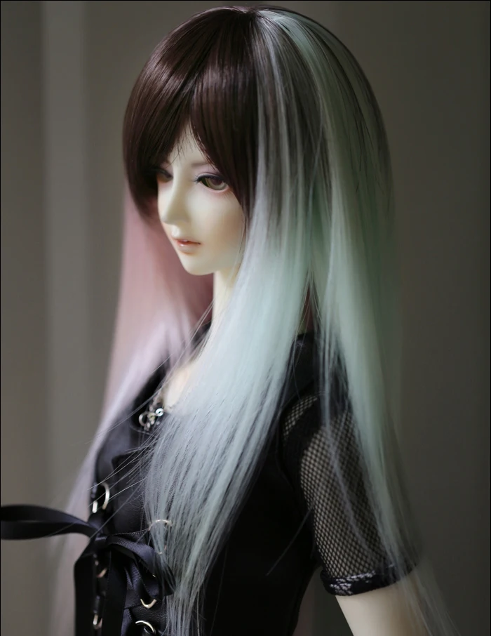 D01-P190 детская игрушка ручной работы 1/3 1/4 кукла аксессуары BJD/SD кукла парик высокая температура провода длинные волосы розовый белого цвета