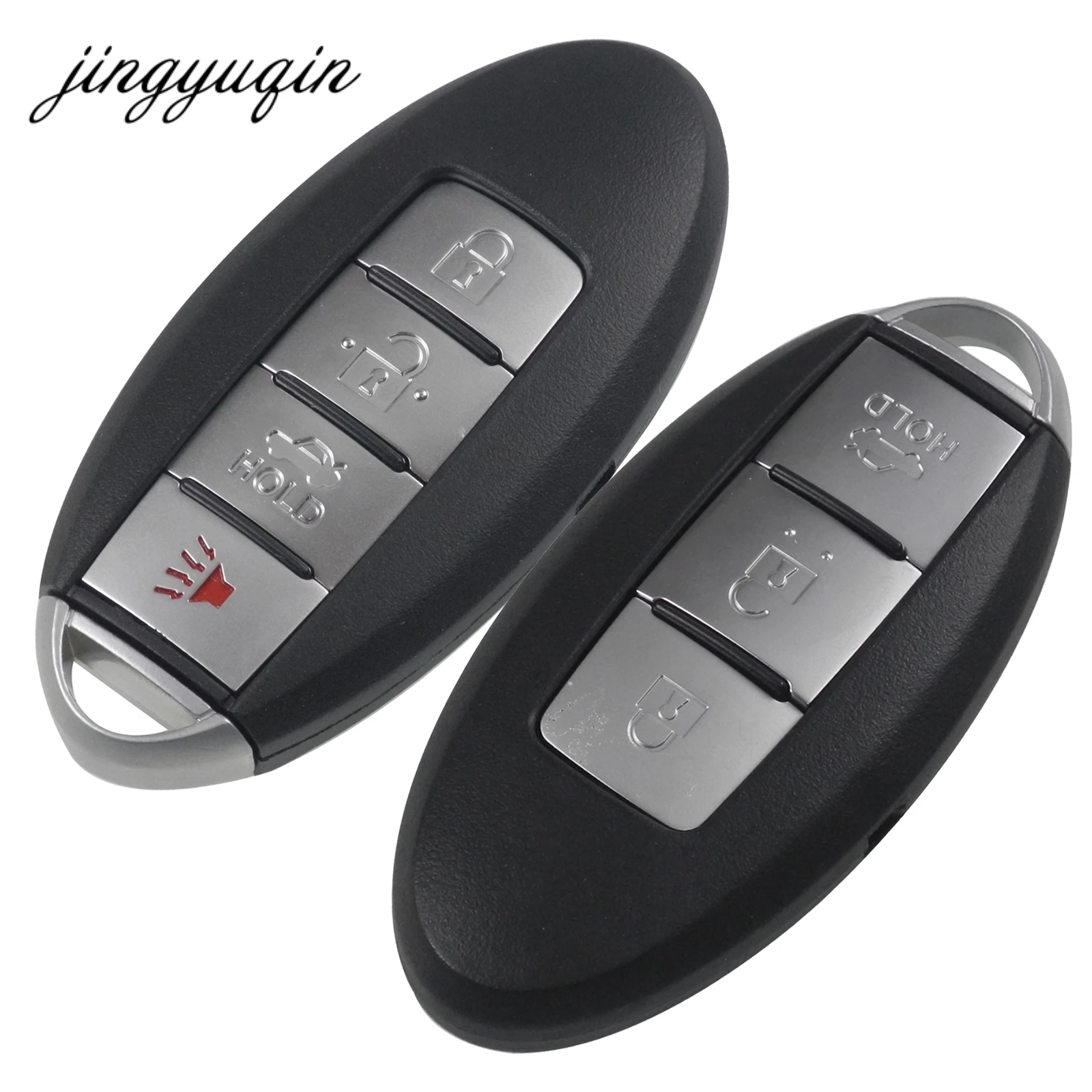 

jingyuqin 10pcs Smart 3 4 Button Remote Key Shell Case For Nissan Sunny ALTIMA MAXIMA Murano Versa Teana Sentra Infiniti G35 G37