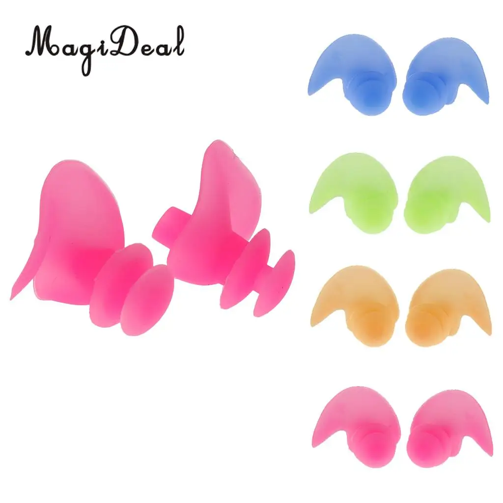 MagiDeal High Quality Waterproof Soft Silicone Swimming Earplugs Prevent Water Ear Plugs Jellyfish Style for Hearing Protection 