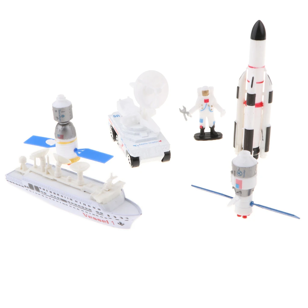 1:64 Space Exploration Rocket Space Shuttle Cosmic Satellite Set Vehicle Toys, Pretend Play Simulation Education Model