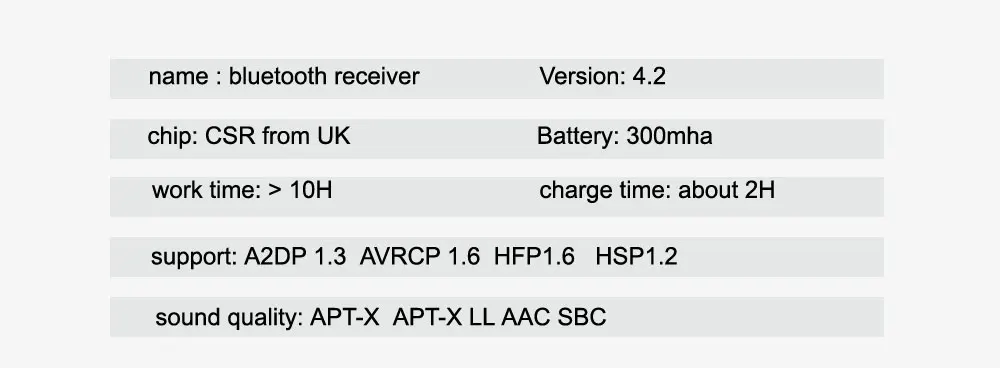 CSRA64215 беспроводной аудио приемник адаптер B7 PLUS Bluetooth 4,2 приемник APT-X NFC CVC6.0 Встроенный микрофон AUX Out