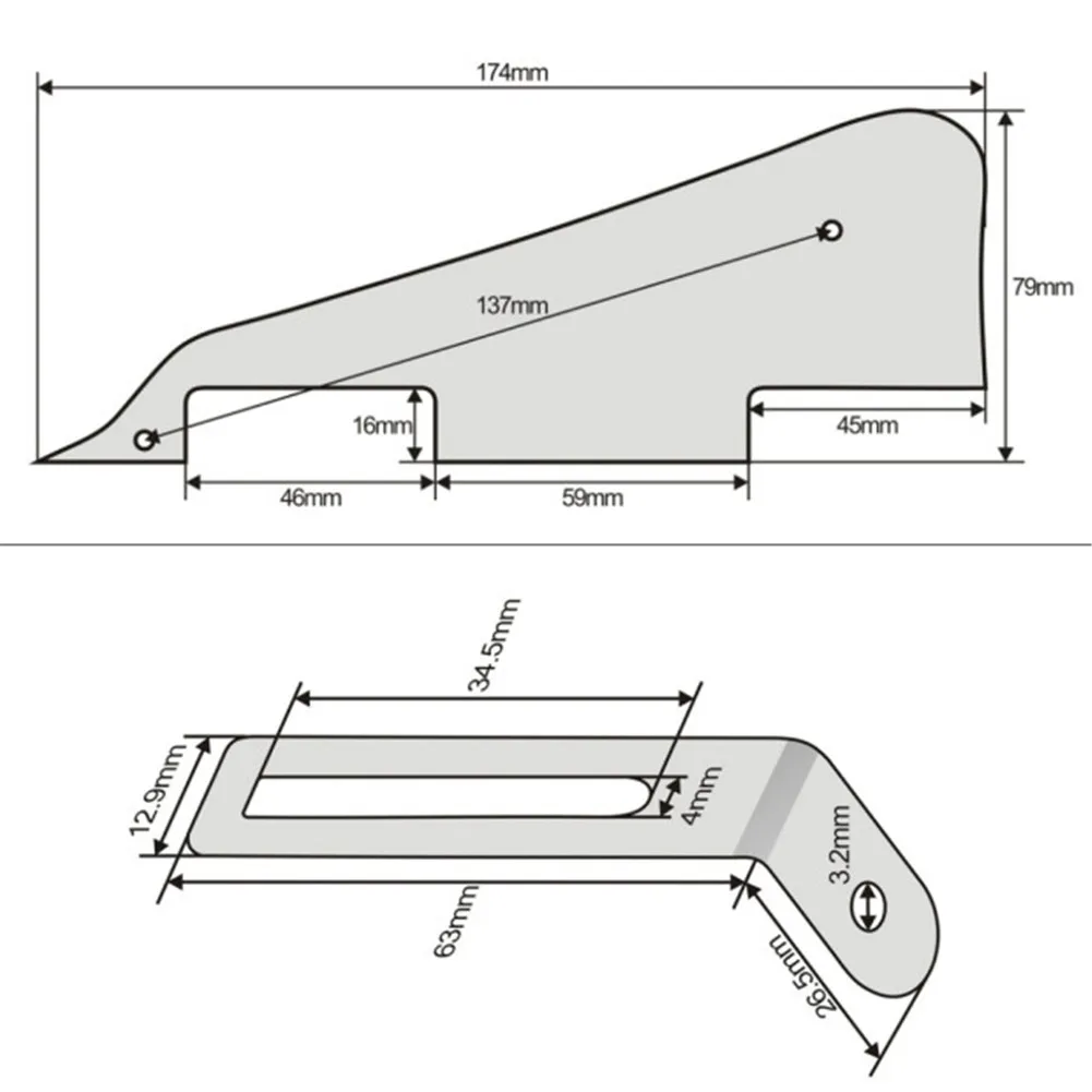 Кронштейн для электрогитары с винтами, электрогитара, накладка, 1 слой, пластина для гитары, запчасти для электрогитары